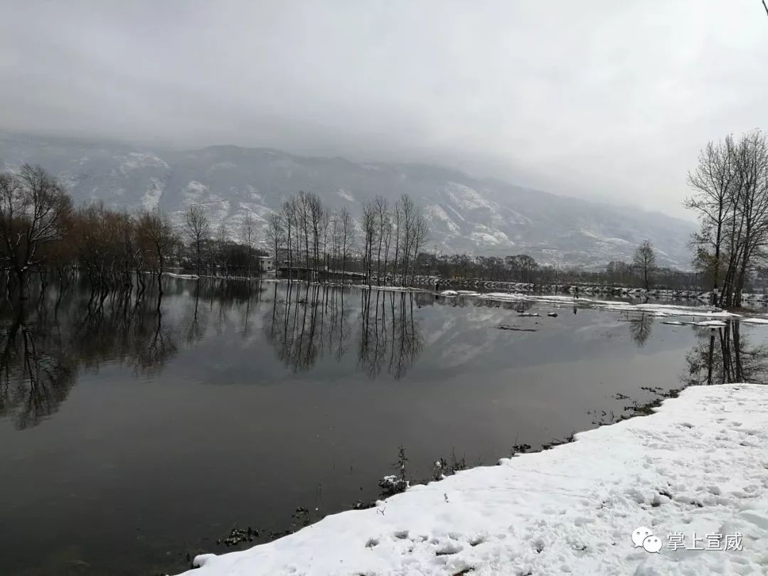 宣威金月湖雪景美爆了