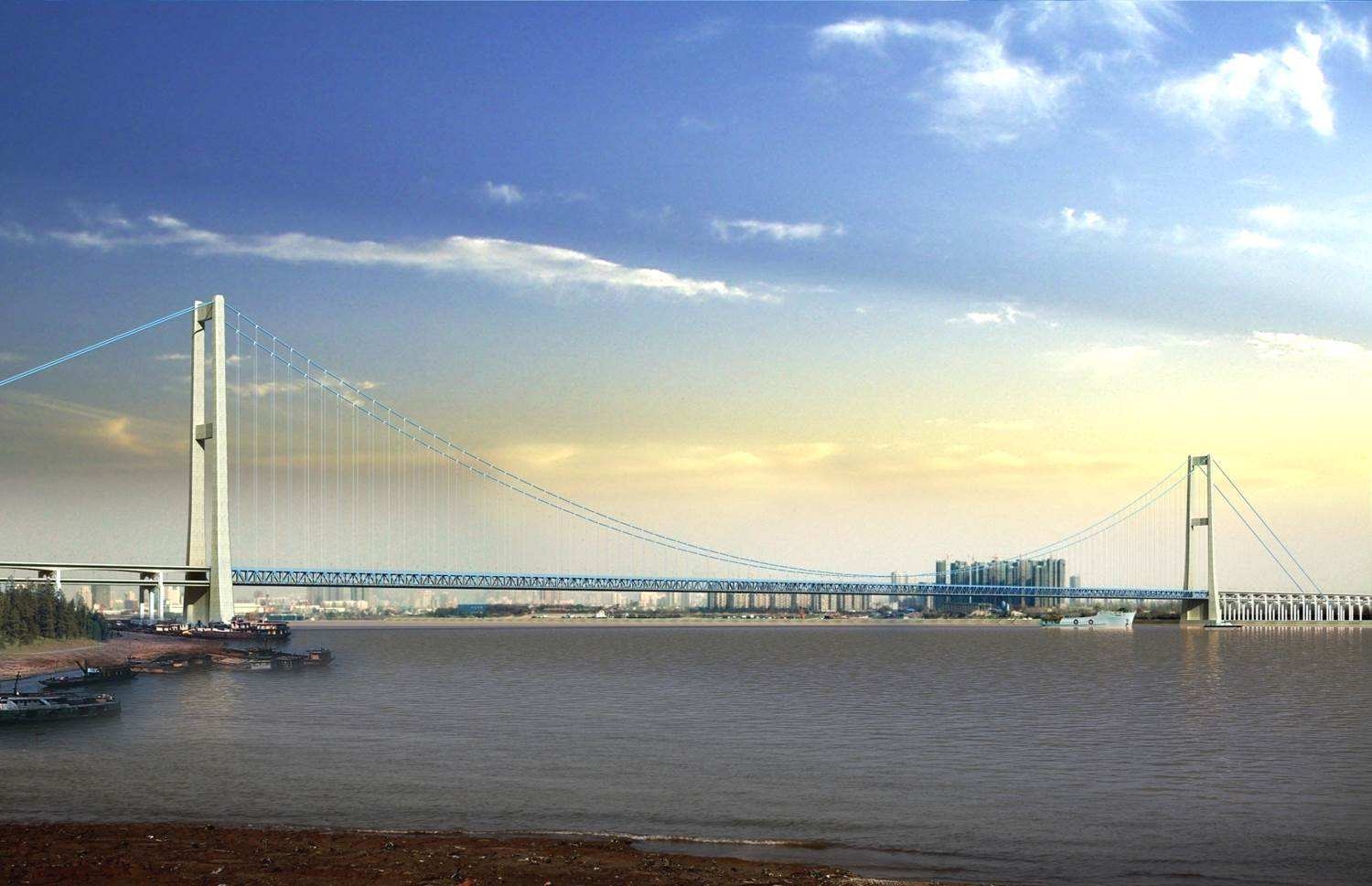 杨泗港大桥世界排名第二的悬索桥终于要通车啦桥上铺木板