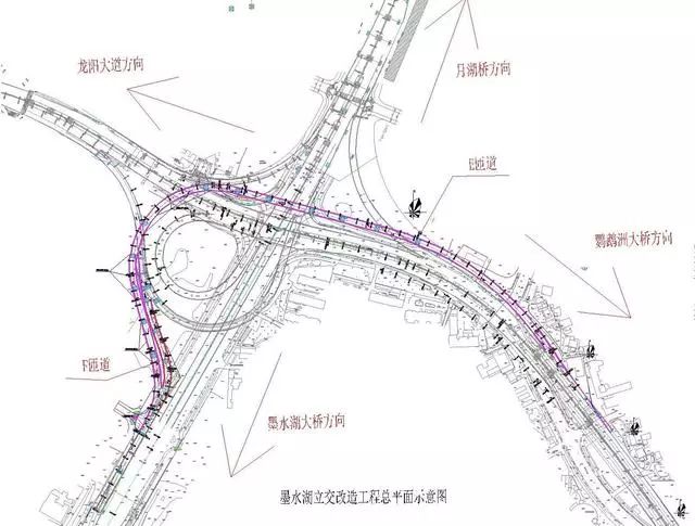 墨水湖立交匝道改造工程示意图 武汉市城投公司提供