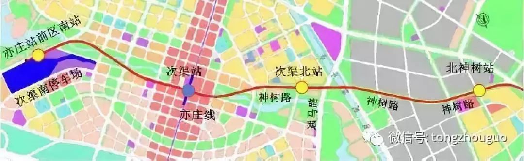 17号线北起未来科技城北区站,南至亦庄站前区南站,全长49.