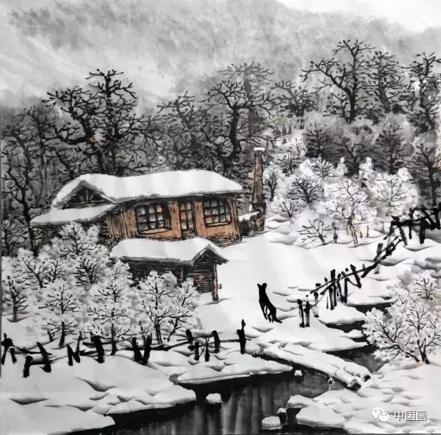 精品!多幅山水雪景的画法(一生受益的国画教程~)