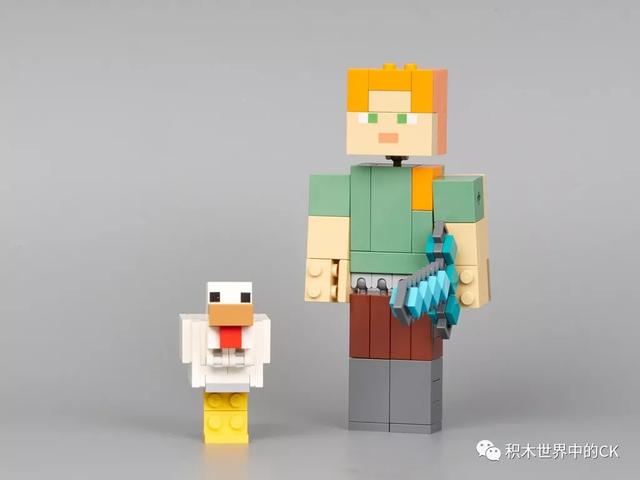 乐高lego21149minecraftalexbigfigwithchicken