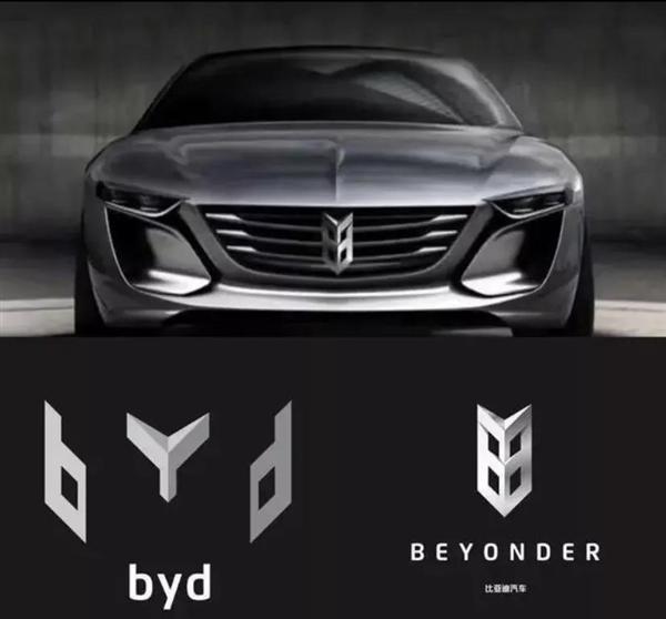 这个新车标延续了比亚迪的传统,依旧含有"byd"三个字母,但其将字母