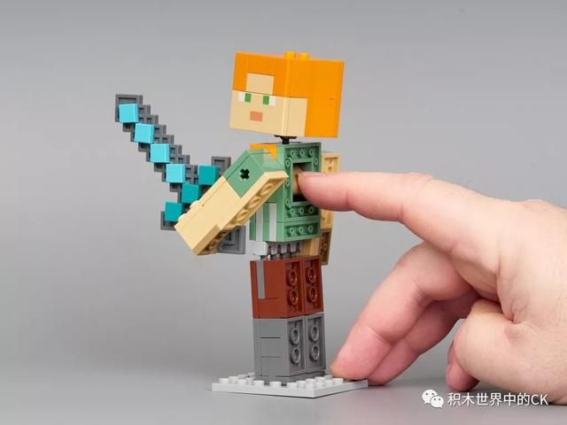 乐高lego21149minecraftalexbigfigwithchicken