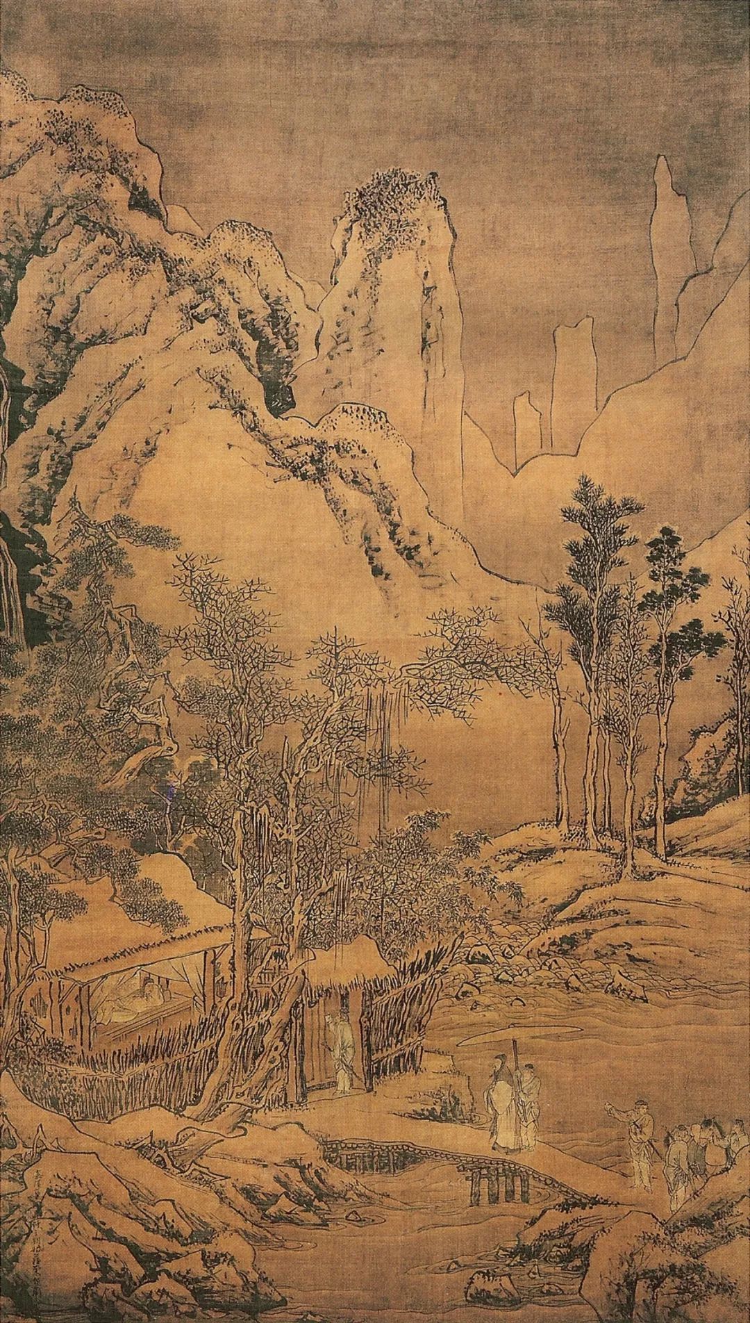 梅清 千峰雪色图轴宋 夏珪 雪溪放牧图明 佚名 雪山萧寺图明 雪景山水