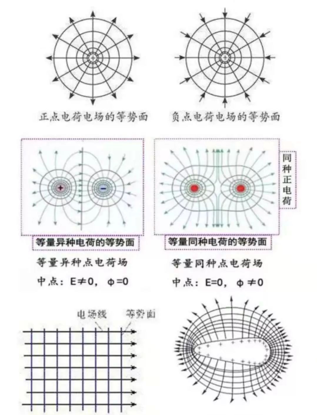 考点分析 电场线和等势面的理解和提高 电荷