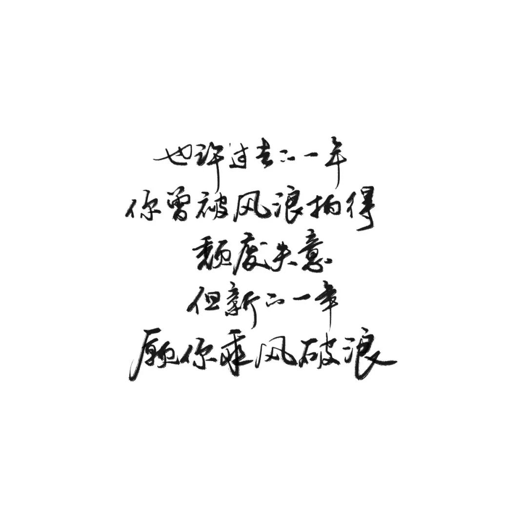 练字作业|新的一年,愿你乘风破浪.