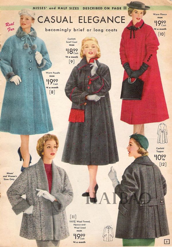 大衣复古风格  一件裁剪精良,优雅得体的a字廓形大衣是上世纪50年代