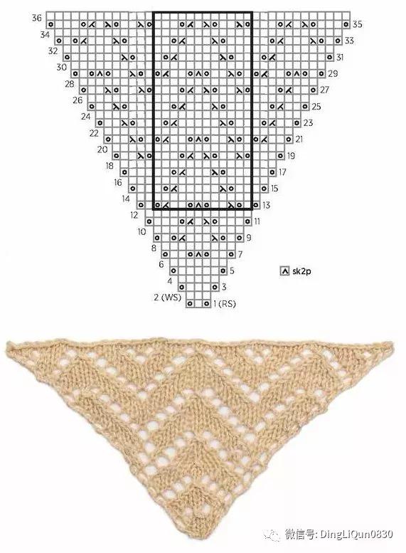 「编织图解」185种三角巾披肩花样编织图解