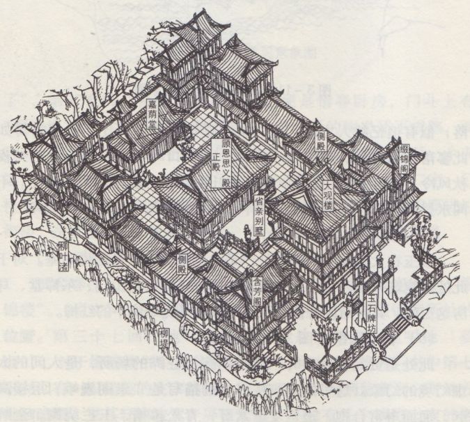 神还原红楼梦建筑手绘