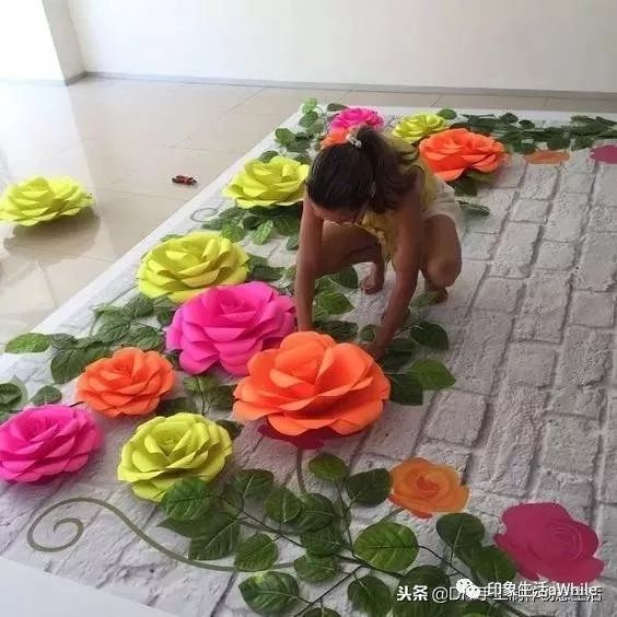 花坛用彩纸做的怎么做