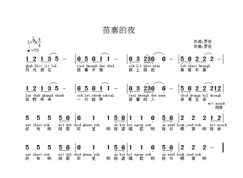 川南甜美苗族歌手熊艷梅羅俊發新歌《苗寨的夜》，好聽！