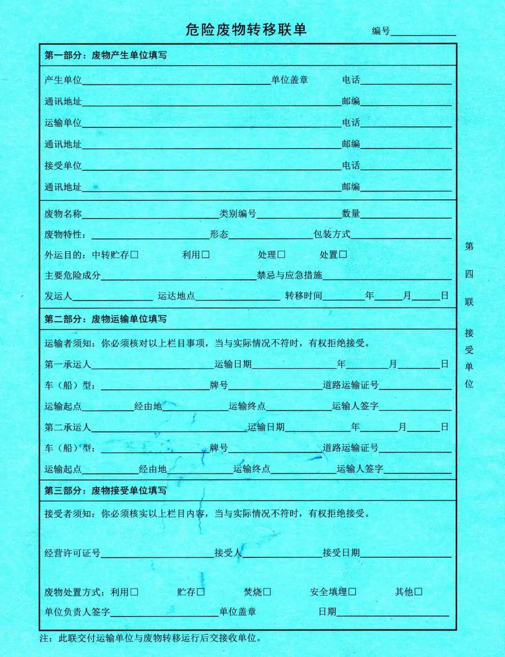 危险废物跨省转移工作联系人名单 责任编辑