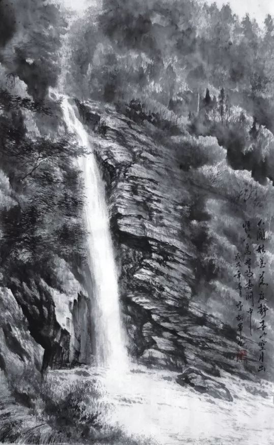 《时鸣春涧中》59x97cm