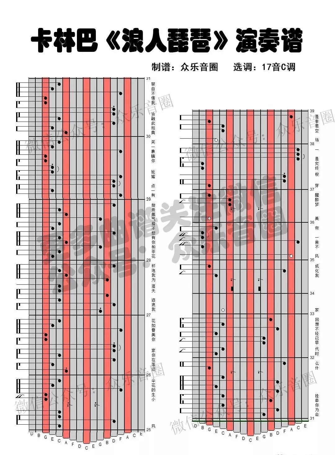 拇指琴17音简谱_拇指琴17音简谱大全(3)