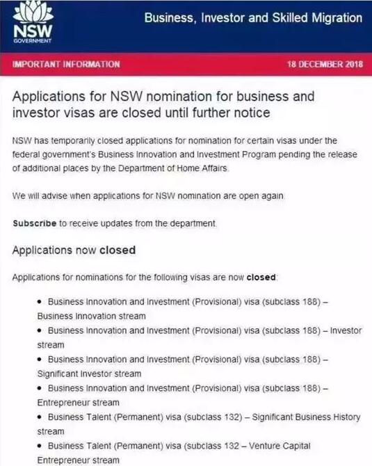 新年刚到,澳洲又一个州宣布关闭投资移民!移民