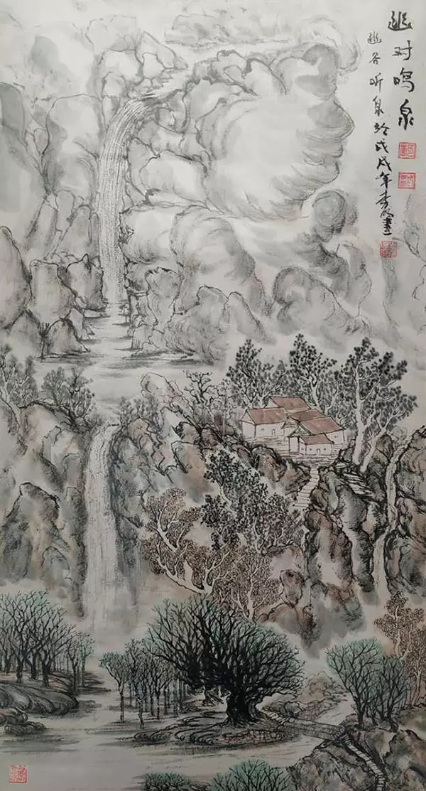 画家李明 墨韵淡彩 浅绛透逸