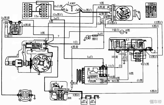 教你认识汽车供电系统汽车电气线路图
