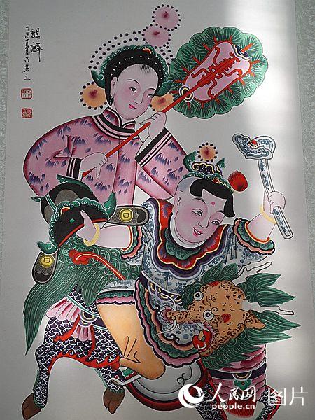 "年画重回春节":高密扑灰年画