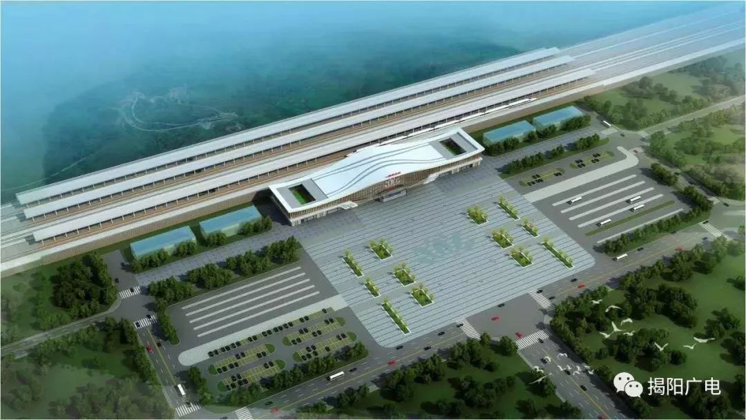 揭阳北站高铁站最新设计成果来啦站前广场计划2019年10月建成
