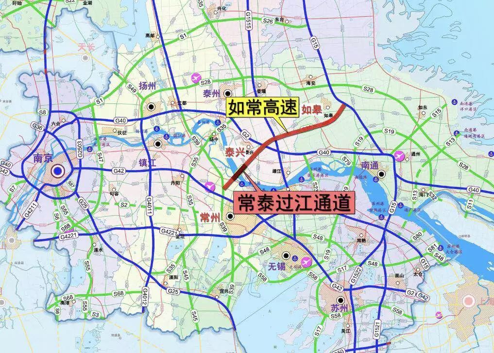 而一级公路泰兴侧接入六圩港大道,常州侧接入港区大道,将打通常泰间的