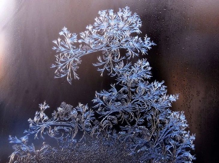 那冰花纷飞着雪白色属于冬季