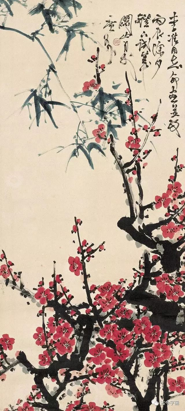 国画大师关山月梅花作品, 热情奔放!