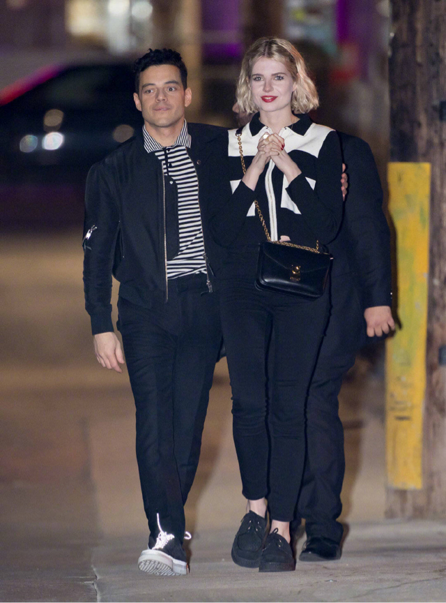 《黑客軍團》拉米 馬雷克Rami Malek和女友Lucy洛杉磯街拍