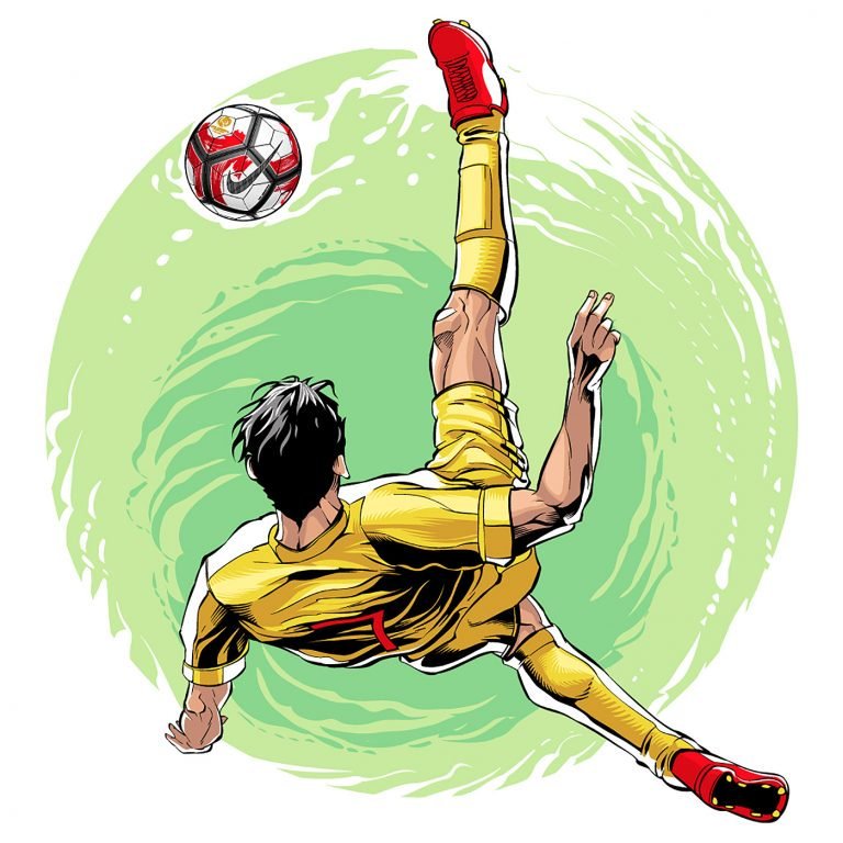 足球明星插画设计