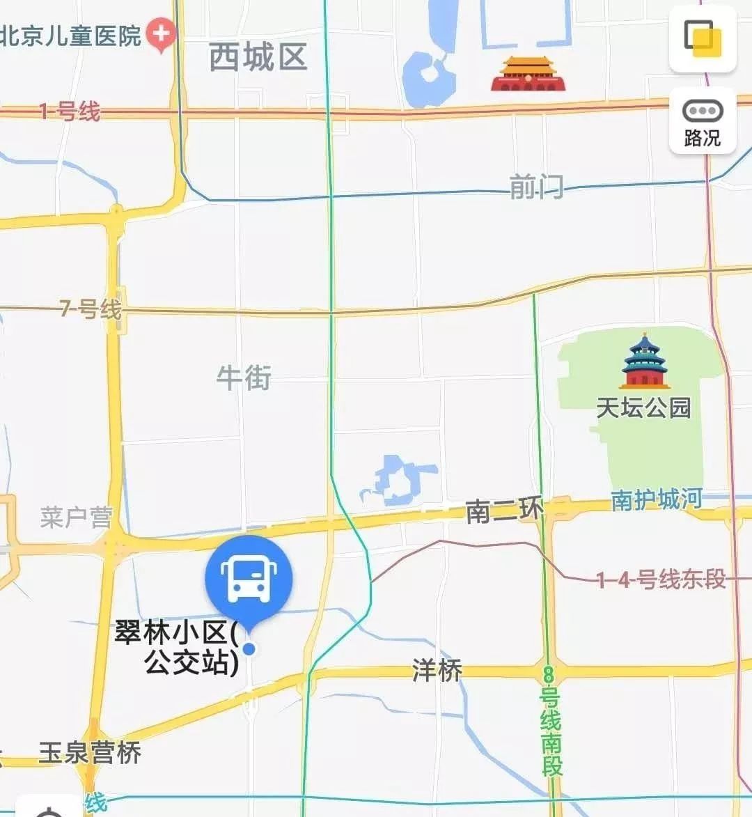 翠林小区公交场站位置/高德地图图片
