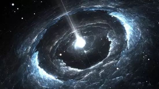 图片为一颗高度磁化的旋转中子星.天文学家称其可能是电波来源.