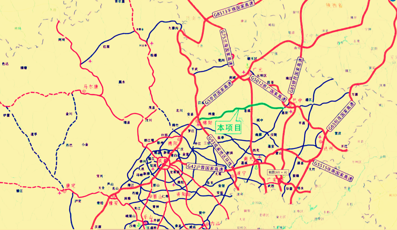 收藏！高清！四川省高速公路网规划 （2019－2035 年）_路线