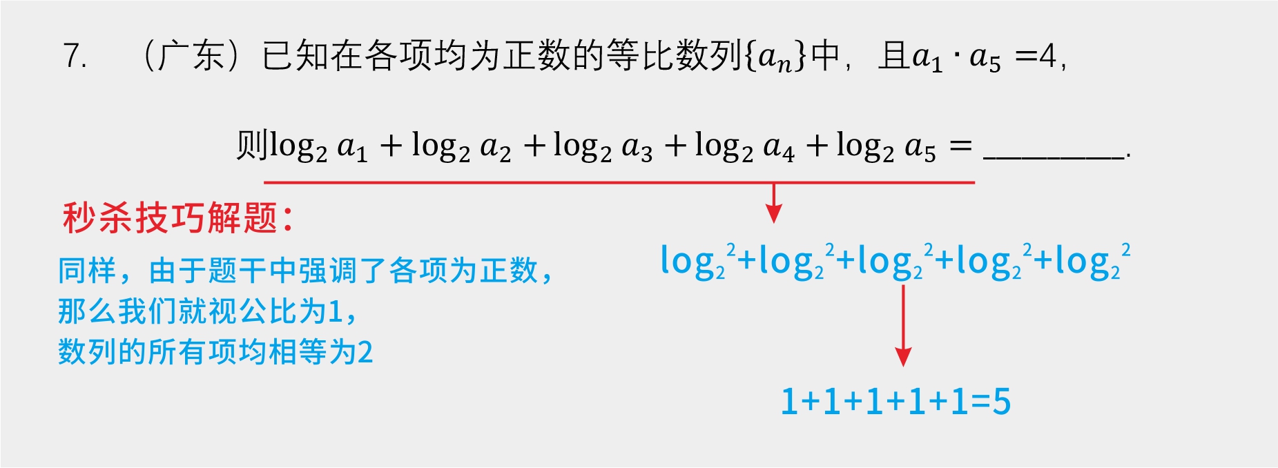 高中数学必修5:5s秒杀差比数列典型高考小题-高中数学解题方法!