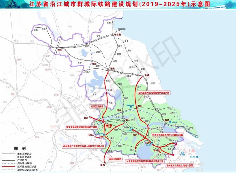 《江苏省沿江城市群城际铁路建设规划(2019-2