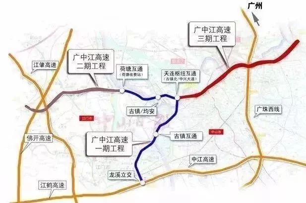 广中江高速路线图
