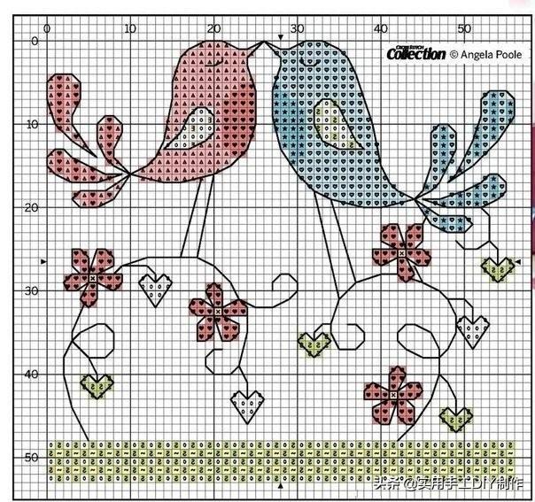 关于爱心的十字绣图纸