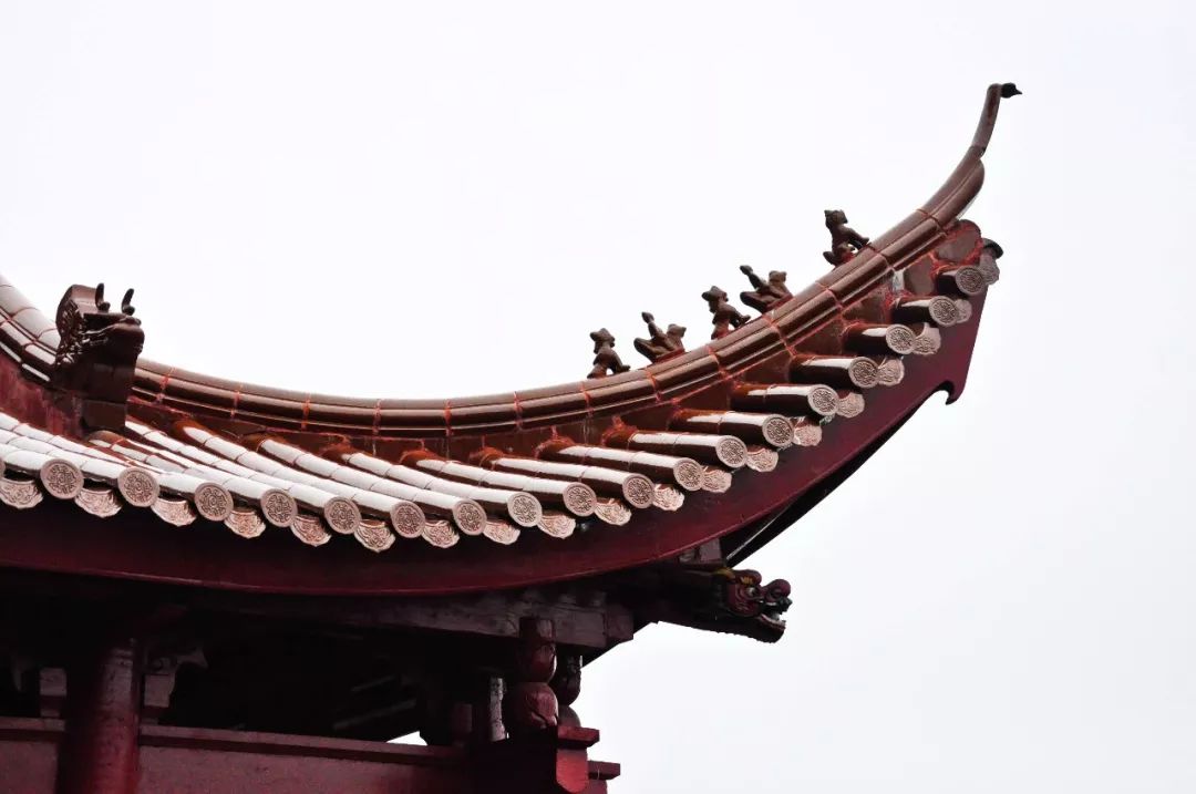 作为中国古代建筑的"主要句式",飞檐类型众多,或低垂,或平直,或上挑