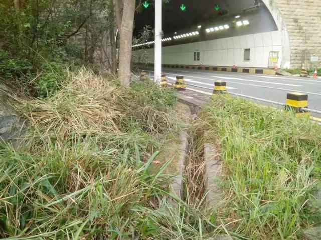 3西行正坑隧道进口处排水沟淤塞,巡查组立即安排人员前往清理.