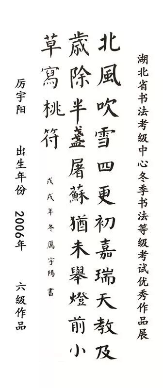 刘墨涵(软笔六级)卢晓源(软笔六级)吴邦宇(软笔六级)裴松元(软笔七级)