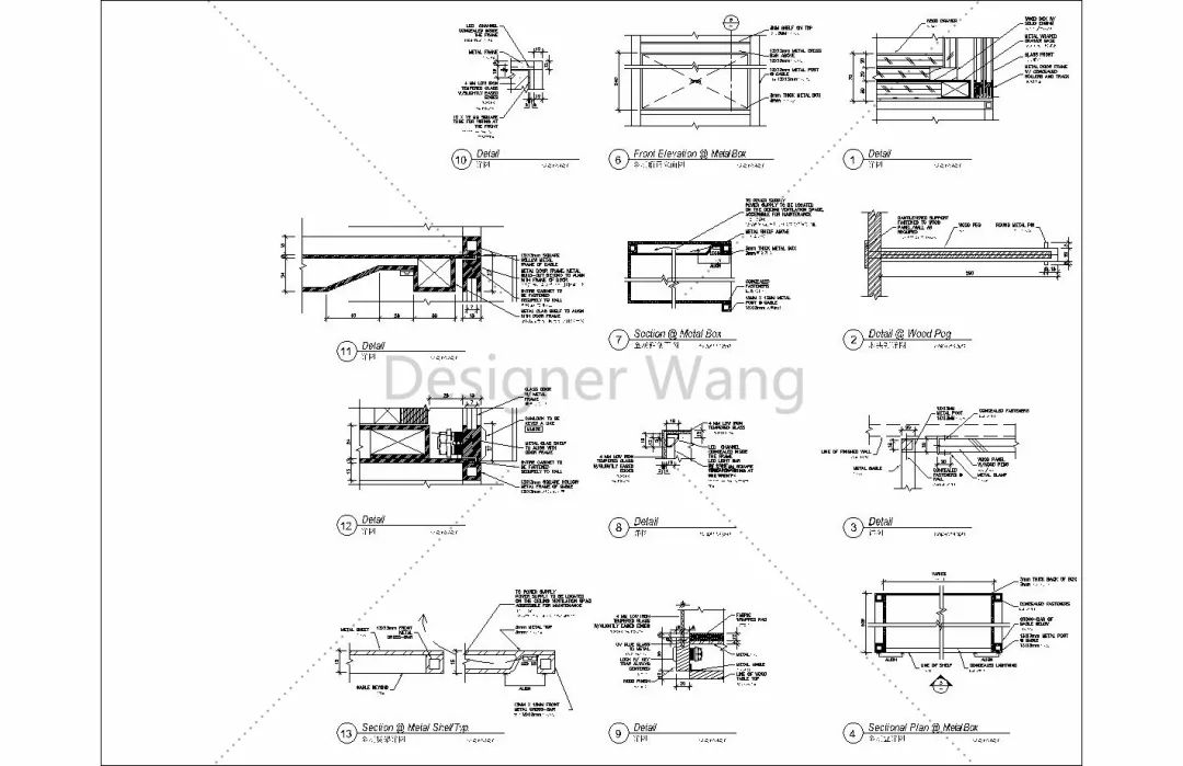 干货| 某豪华商场木制家具全套cad图纸,设计师的福音