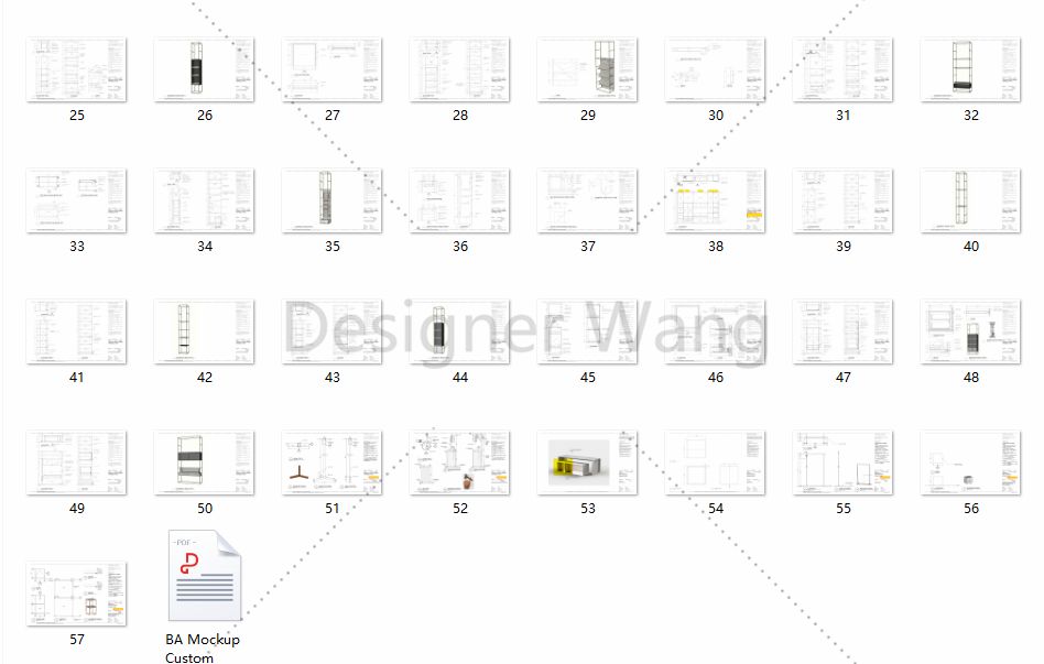 干货| 某豪华商场木制家具全套cad图纸,设计师的福音