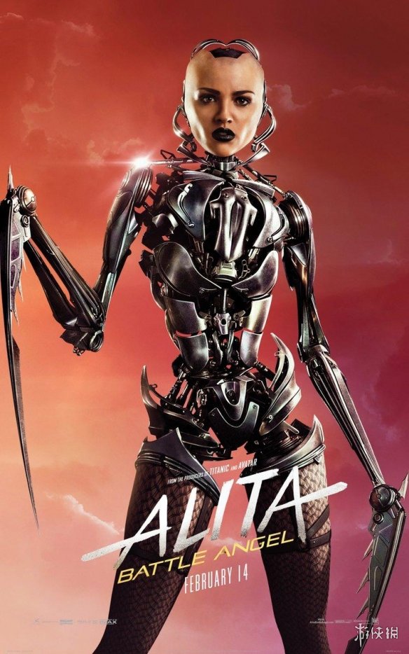 《阿丽塔:战斗天使》美国角色海报 人类角色与机械改造人全阵容亮相!