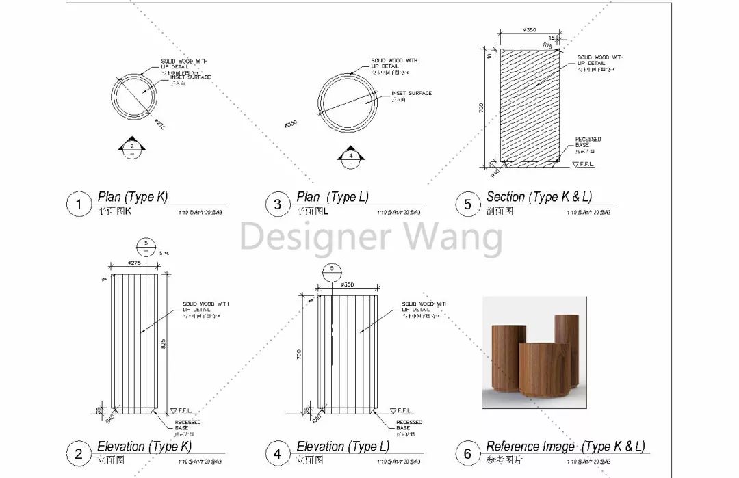 干货| 某豪华商场木制家具全套cad图纸,设计师的福音