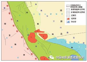 红河断裂带一号断裂构造位置示意图