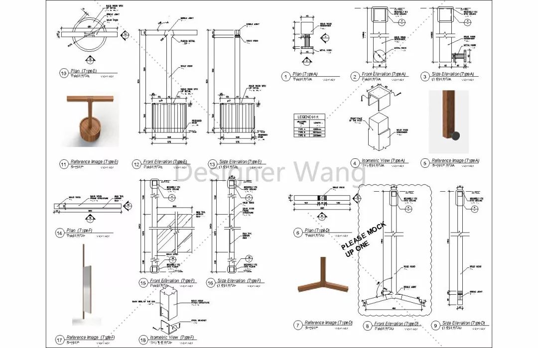 干货| 某豪华商场木制家具全套cad图纸,设计师的福音