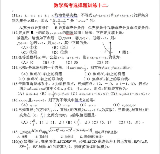 十拿九稳：这套高考数学选择150题，让你轻松拿下选择全部