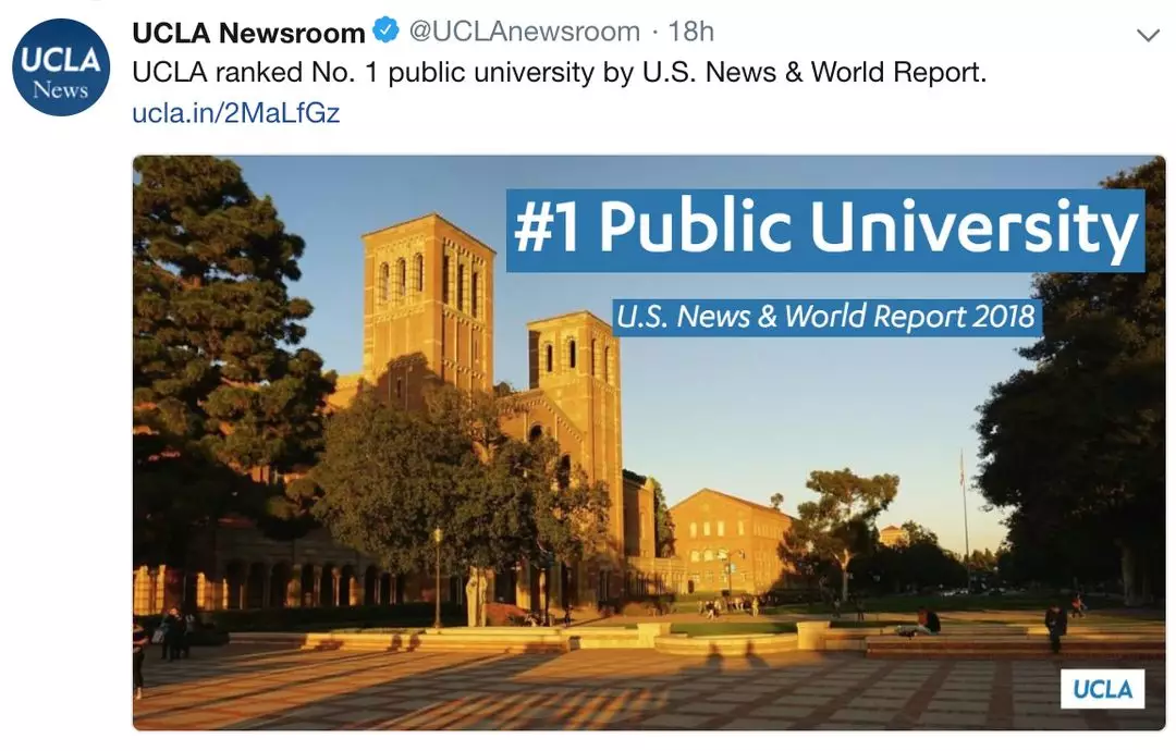 USNEWS美国大学排名发布,UCLA成为最
