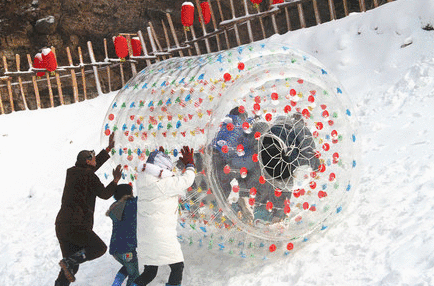 中原雪乡戏雪乐园太行美食山中冰挂一次玩够