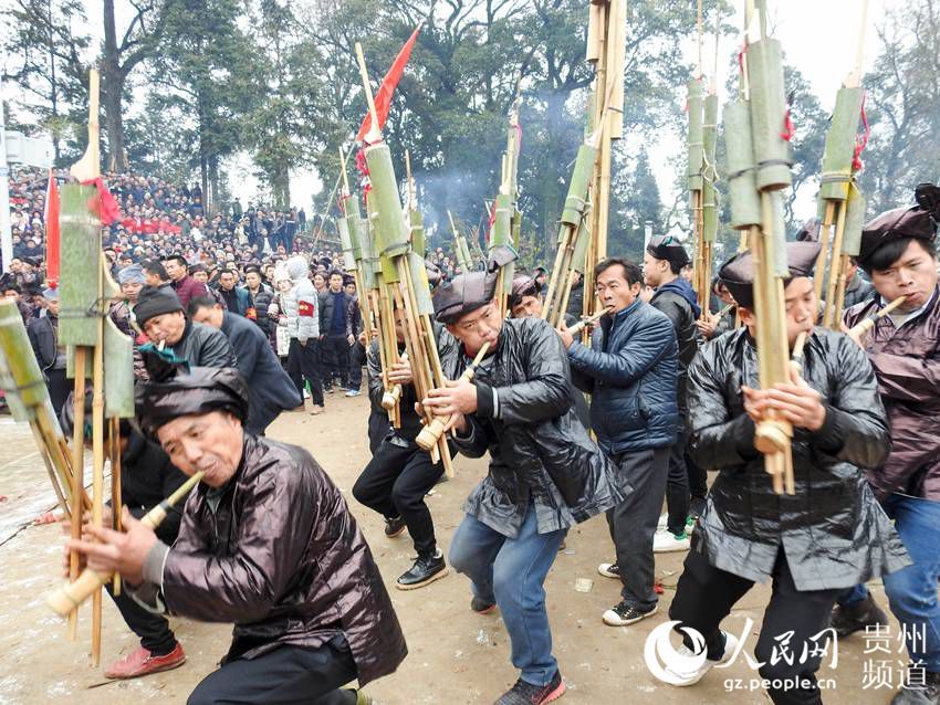 贵州从江芦笙舞步欢庆丰收