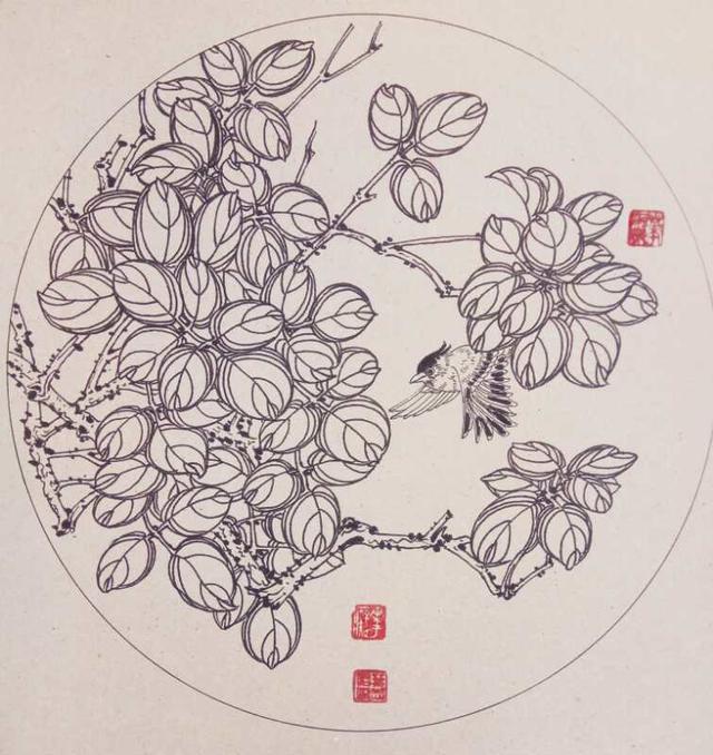 第八百五十幅——倒挂金钟(硬笔白描花卉习作)